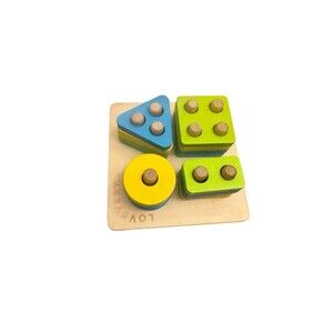 Lovevery Wooden Sort n Stack Peg Puzzle The Enthusiast Kit 28-30 mos